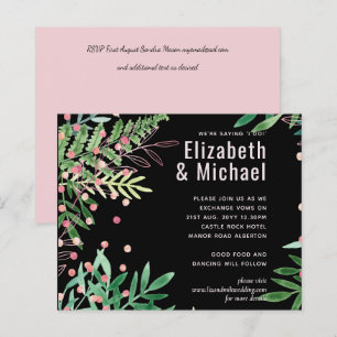 Greenery Pink Modern Wedding