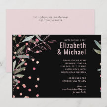 Greenery Pink Modern Wedding