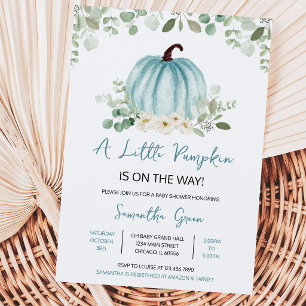 Greenery Pumpkin Baby Shower Invitation