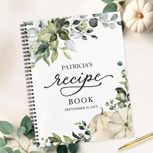 Greenery Pumpkin Bridal Shower Recipe Book