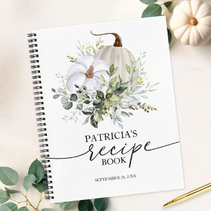 Greenery Pumpkin Fall Bridal Shower Recipe Book