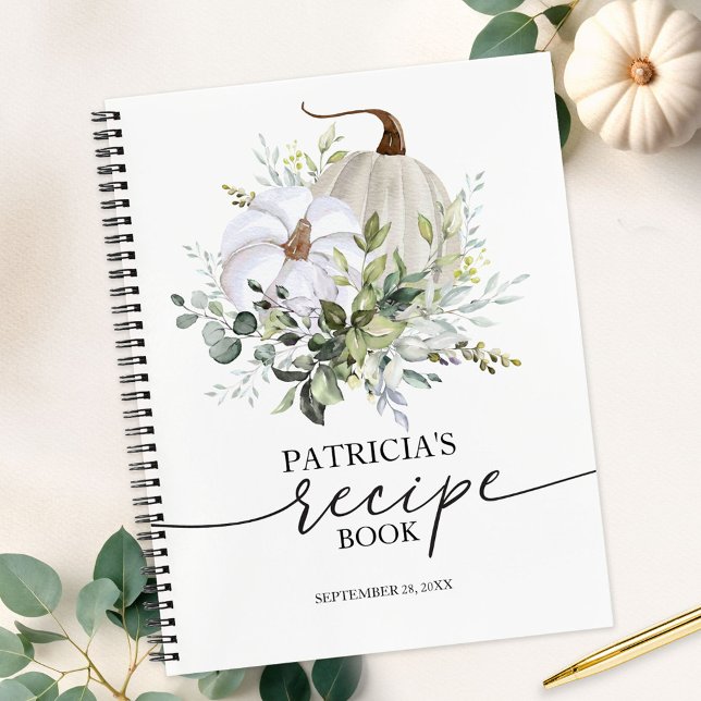 Greenery Pumpkin Fall Bridal Shower Recipe Book (Creator Uploaded)