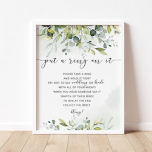 Greenery put a ring on it game poster