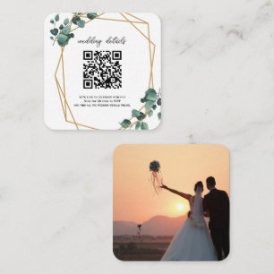 Greenery QR Code Photo RSVP Enclosure Invitation