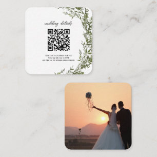 Greenery QR Code Photo RSVP Enclosure Invitation