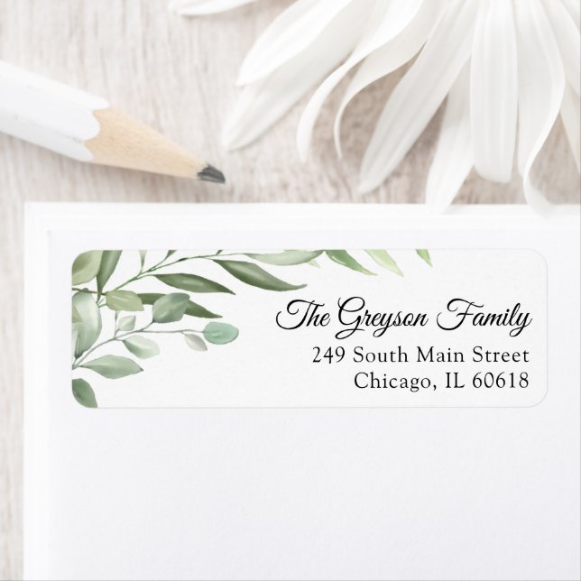 Greenery Return Address Label (Insitu)