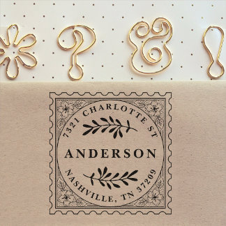 Greenery Return Address Stamp
