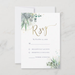 greenery RSVP wedding