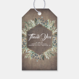 Greenery Rustic Country Thank You Gift Tags