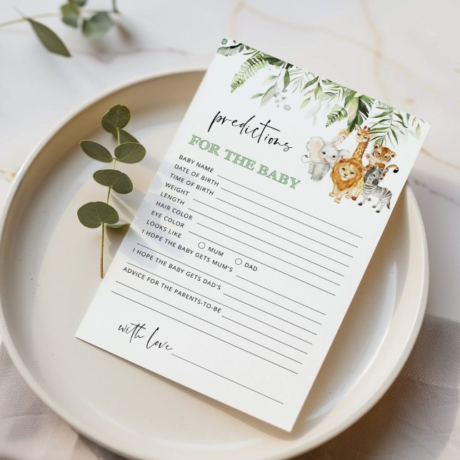 Greenery safari animals predictions for baby (Creator Uploaded)