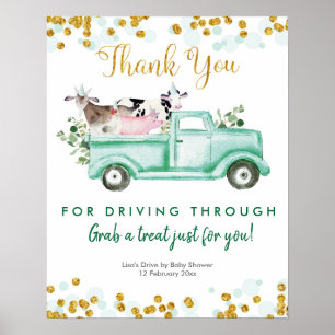 Greenery Safari Drive by Party Sign