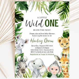 Greenery Safari Jungle Baby Shower Invitation