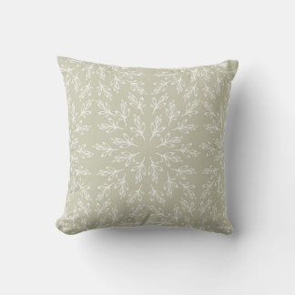 Greenery sage green mandala floral  cushion