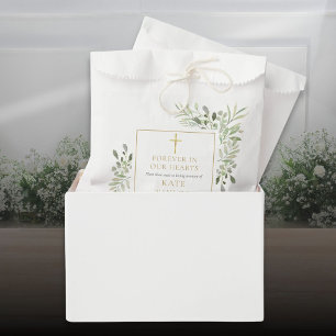 Greenery Seed Packet Christian Funeral Memorial Favour Bags