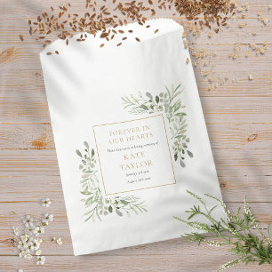 Greenery Seed Packet Funeral Memorial  Favour Bags