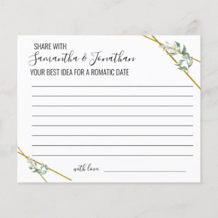 Greenery Share Date idea Shower Game Card