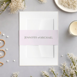 Greenery Simple Elegant Wedding Invitation Belly Band
