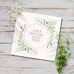 Greenery Soft Eucalyptus Foliage Leaves Napkin<br><div class="desc">Featuring delicate watercolour leaves,  this chic botanical napkin can be personalized with your message. Perfect for weddings,  bridal showers,  baby showers,  baptisms,  engagement parties,  anniversary celebrations and birthday get-togethers. Designed by Thisisnotme©</div>