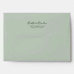 Greenery Solid Sage Green  Envelope