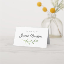 Greenery Sprig Wedding/Event Place Card