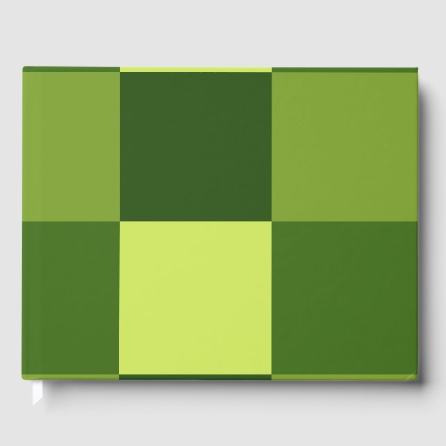 Greenery Squares Guest Book (Front)