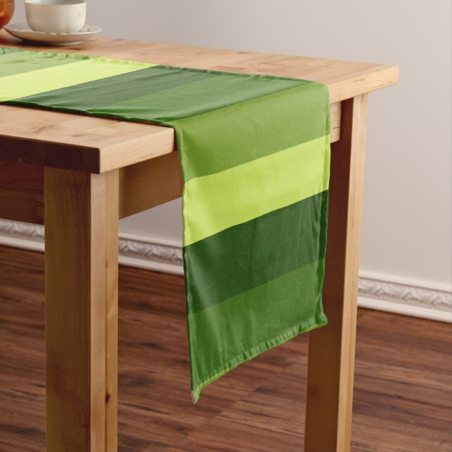 Greenery Stripes Long Table Runner (In Situ)