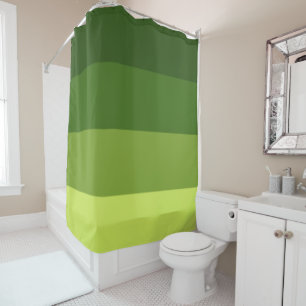 Greenery Stripes Shower Curtain
