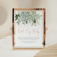Greenery Succulents Baby Shower Don't Say Baby