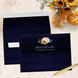 Greenery Sunflowers Fall Bridal Shower Envelope