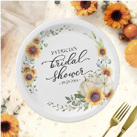 Greenery Sunflowers Pumpkin Fall Bridal Shower