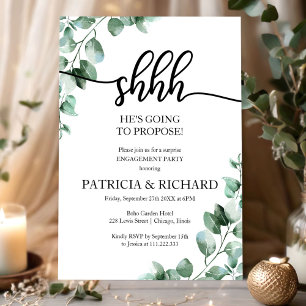 Greenery Surprise Engagement Party Invitation