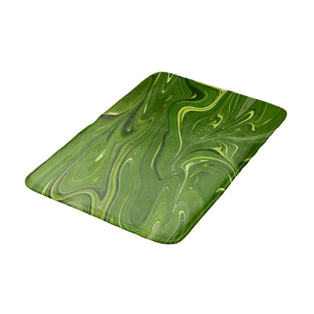 Greenery Swirls Bath Mat (Angled)
