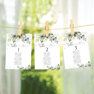 Greenery Table Seating Chart