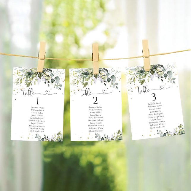 Greenery Table Seating Chart (Creator Uploaded)