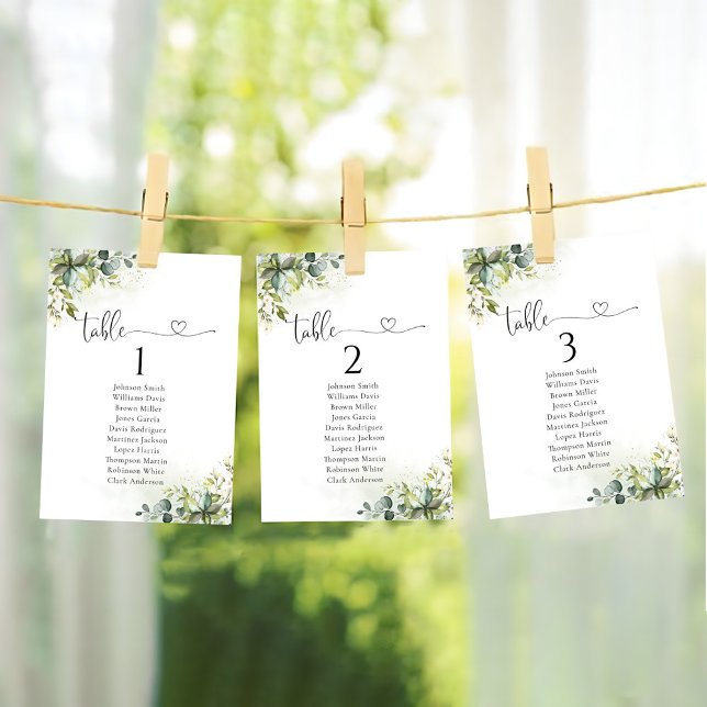 Greenery Table Seating Chart (Creator Uploaded)