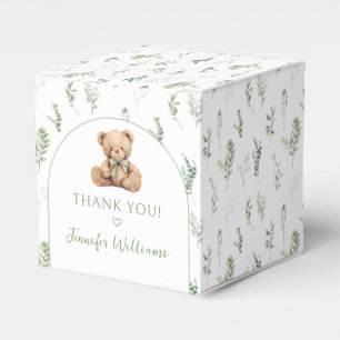 Greenery Teddy Bear Bow Baby Shower Gift Favour Bo Box