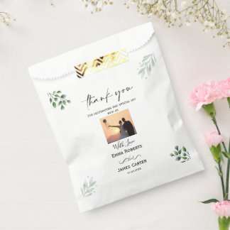 Greenery Thank You Favour Boxes Bags