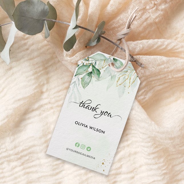 Greenery Thank you Gift Tags (Creator Uploaded)
