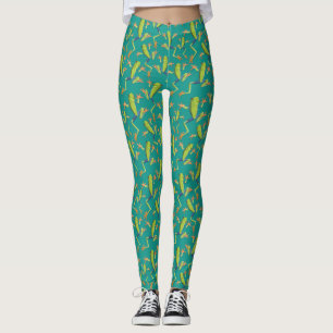 Greenery Tree-Frog Pattern Design Leggings