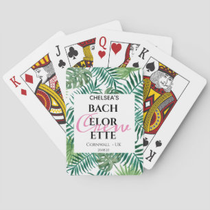 Greenery Tropical Floral Bachelorette Party Playing Cards