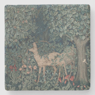 Greenery, Victorian Era Tapestry by Henry Dearle Stone Coaster