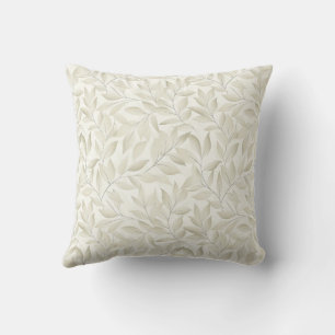Greenery Watercolor Botanical Cottage Leaves Cushion