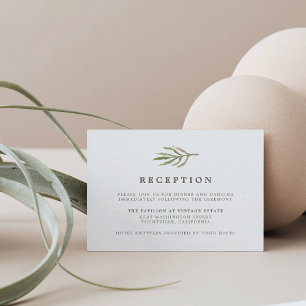 Greenery Watercolor Botanical Wedding Reception Invitation