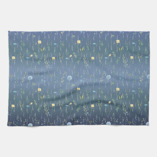 Greenery Watercolor Rustic Botanic floral flower Tea Towel