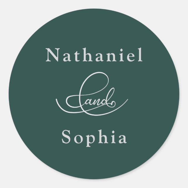 Greenery Watercolor Wedding Envelope Seals (Front)