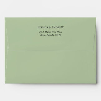 Greenery Wedding Birthday Celebration invitation Envelope