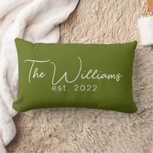 Greenery Wedding, Bridal, Engagement Gift Lumbar Cushion