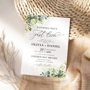 Greenery Wedding Ceremony Invitation