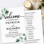 Greenery Wedding Ceremony Program Programme<br><div class="desc">Get ready to be mesmerised by our breathtaking greenery wedding suite! Featuring a delicate illustration of eucalyptus leaves paired with bold, elegant calligraphy, it’s the perfect match for your enchanting garden-themed wedding. If you're missing any items or have a special request, don’t hesitate to reach out via chat—I’m here to...</div>