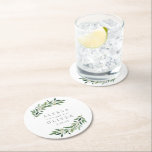 Greenery Wedding Coasters<br><div class="desc">Plan a stylish celebration with this modern design that your guests will adore. 
Design by © berryberrysweet . Printable digital files are available! Visit our website at www.berryberrysweet.com for more details!</div>